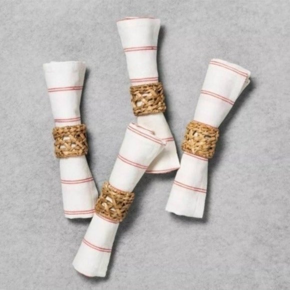 Hearth & Hand | 4 Pack Woven Napkin Rings - Picture 1 of 5